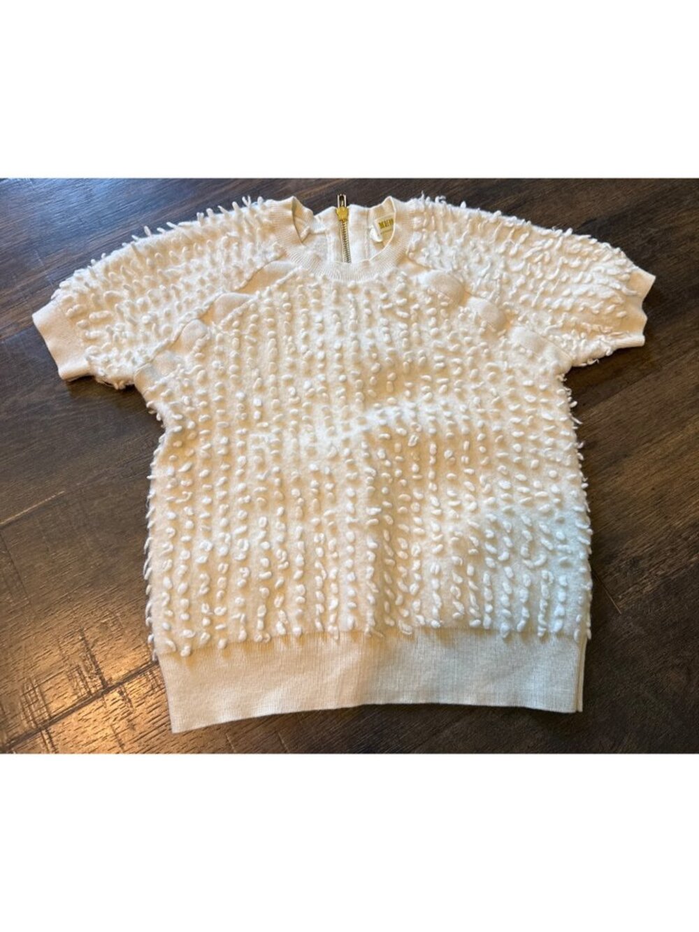 Anthropologie Maeve Scottie Textured Sweater Tee Wool XS